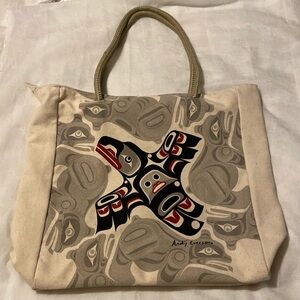Canvas Tote with Andy Everson Aboriginal Art